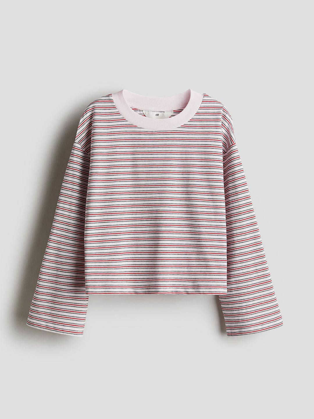 

H&M Long-sleeved Cotton Jersey Top, White