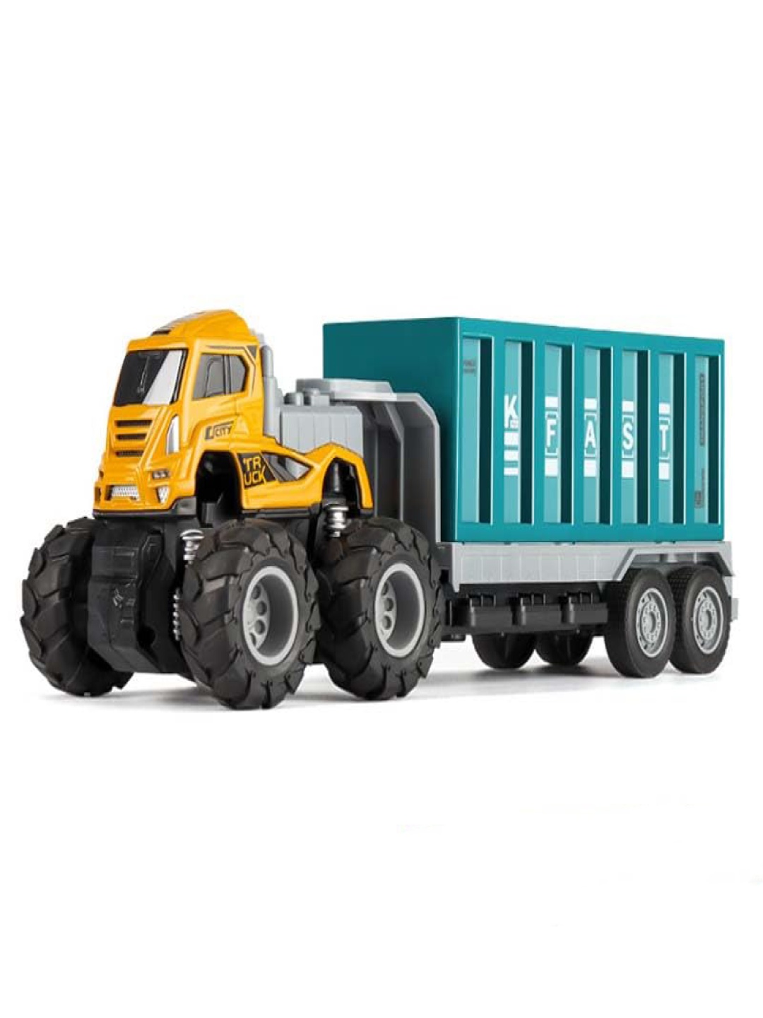 

DEUSON ECOM Kids Printed Transport Truck Toy Vehicle, Blue