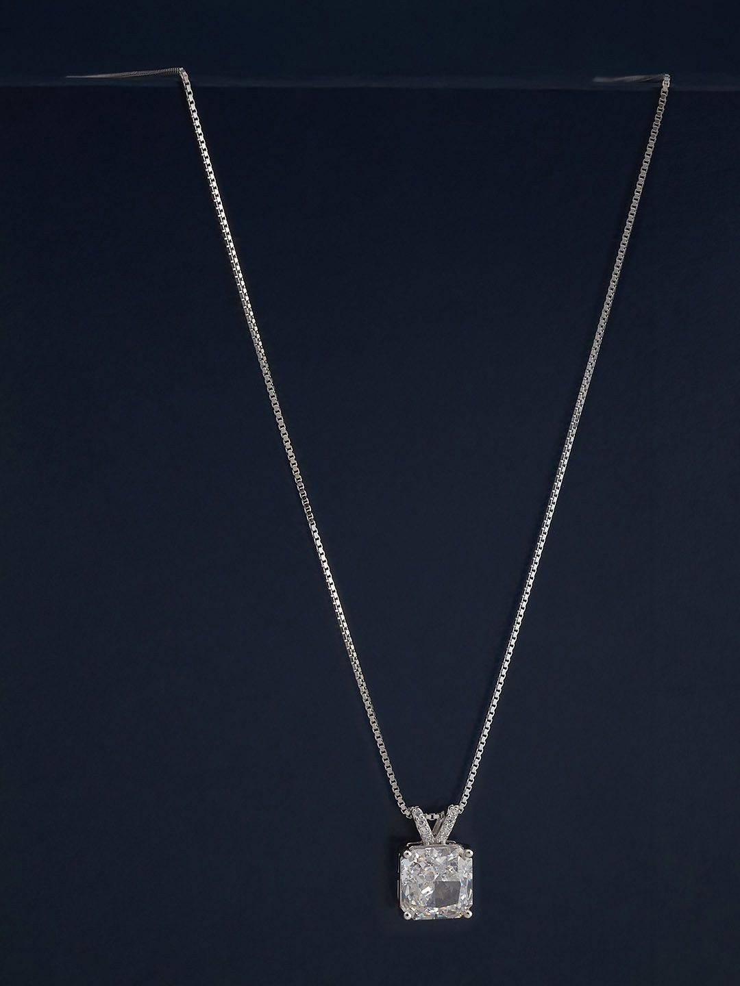 

Kushal's Fashion Jewellery 92.5 Silver Rhodium-Plated Contemporary Pendants
