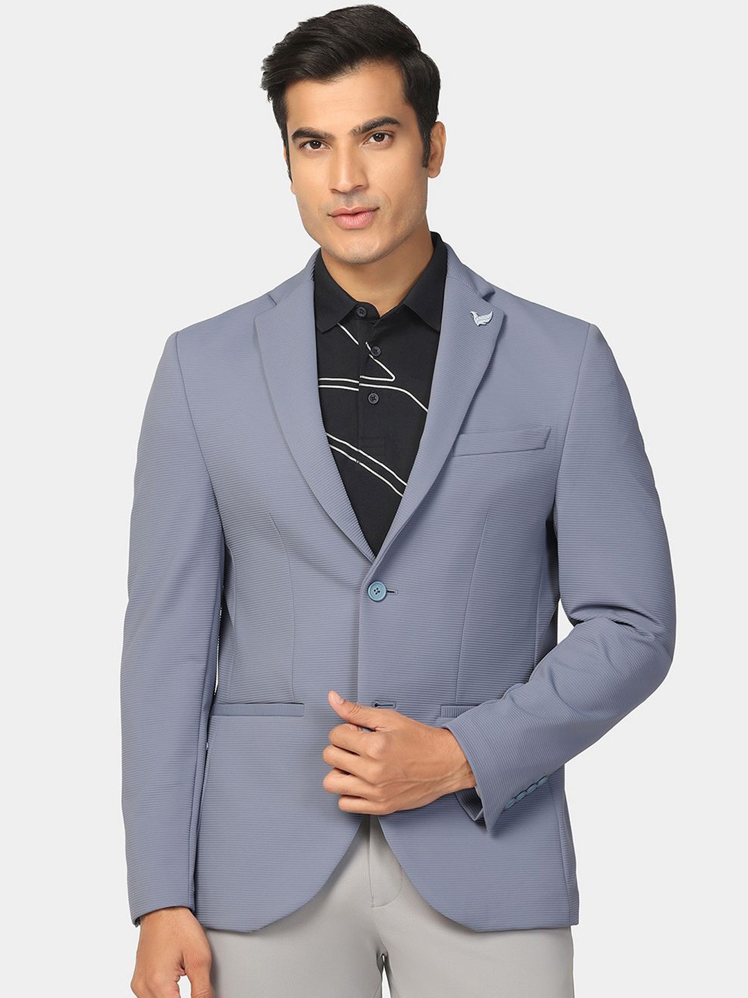 

Blackberrys Slim-Fit Single-Breasted Casual Blazer, Blue