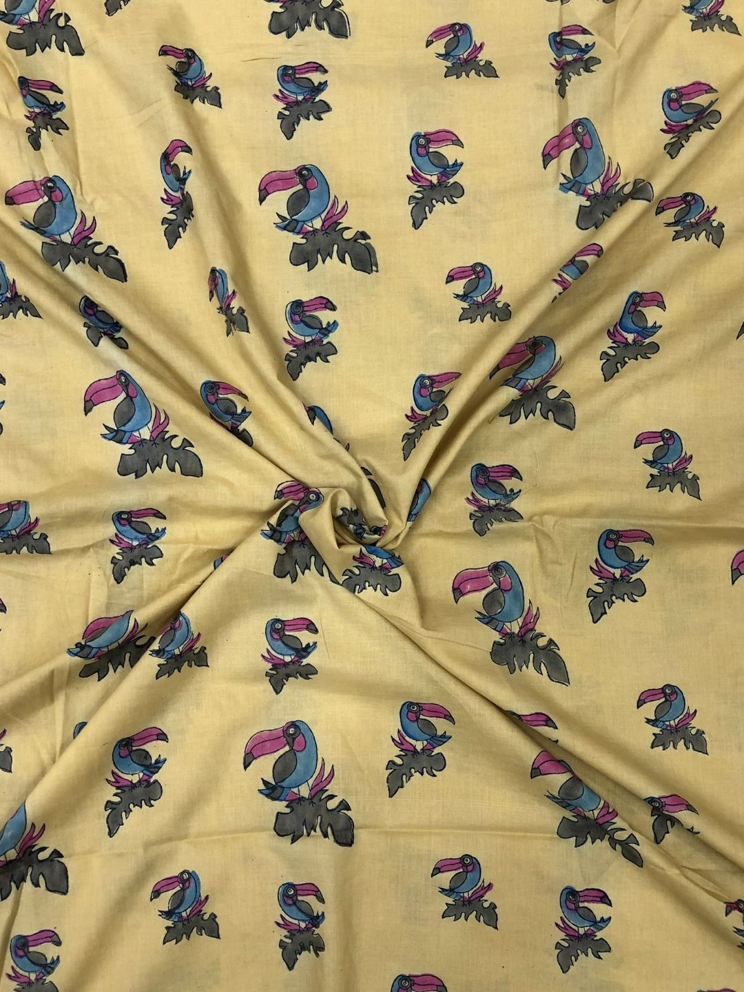 

PALASH Abstract Printed Pure Cotton Unstitched Dress Material, Beige