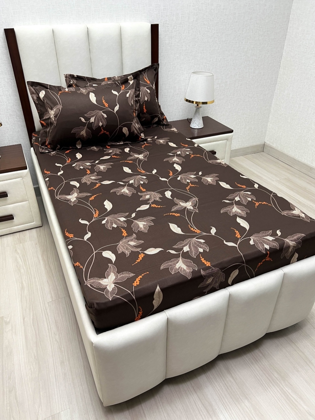 

Pure Decor Lounge Fur Brown Printed Pure Cotton 230TC Single Bedsheet Sets 1.73m x 2.36m