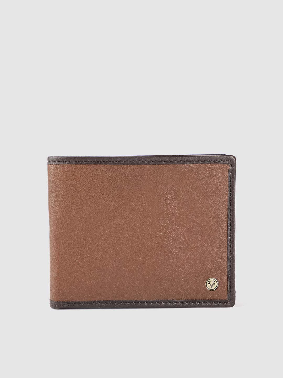 

Allen Solly Men Leather Two Fold Wallet, Brown