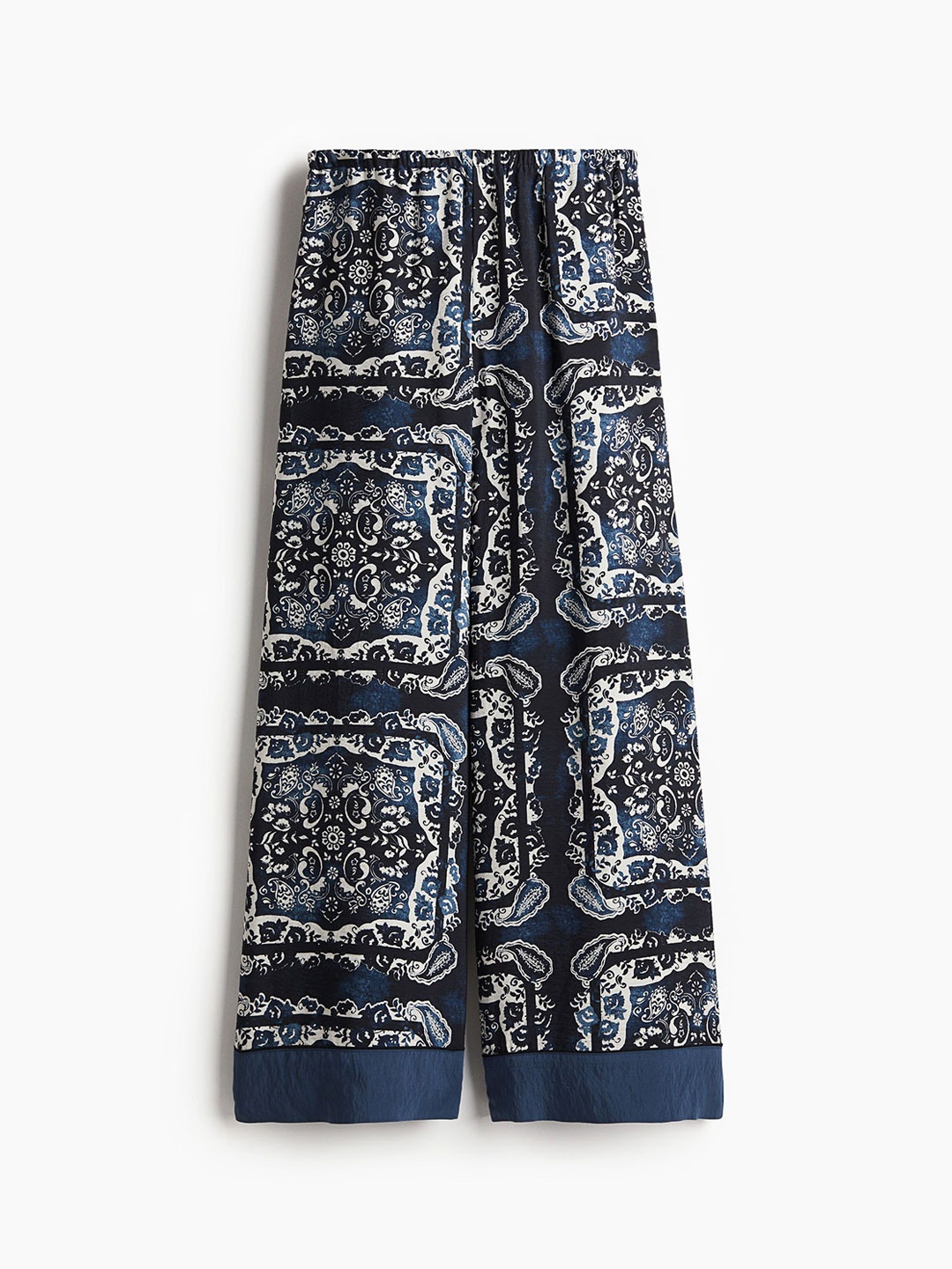 

H&M Women Patterned Trousers, Blue