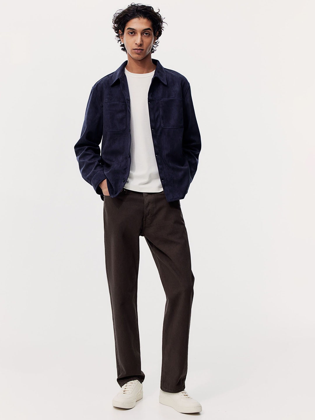 

H&M Relaxed Jeans, Brown