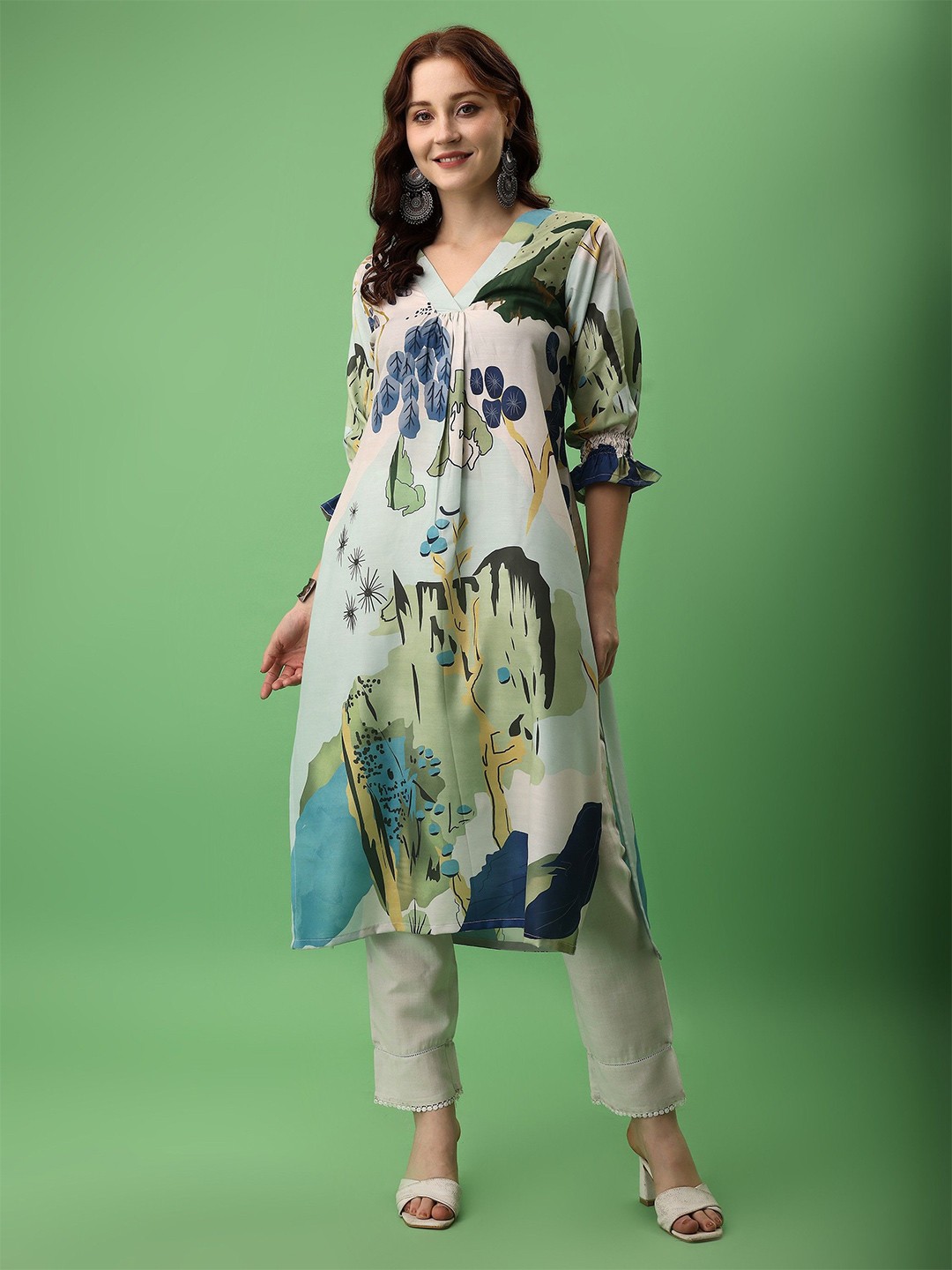 

DressBerry Print A-Line Dress, White
