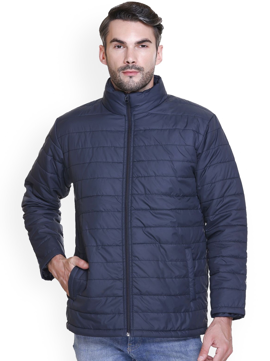 

SANHOK Men Lightweight Puffer Jacket, Navy blue