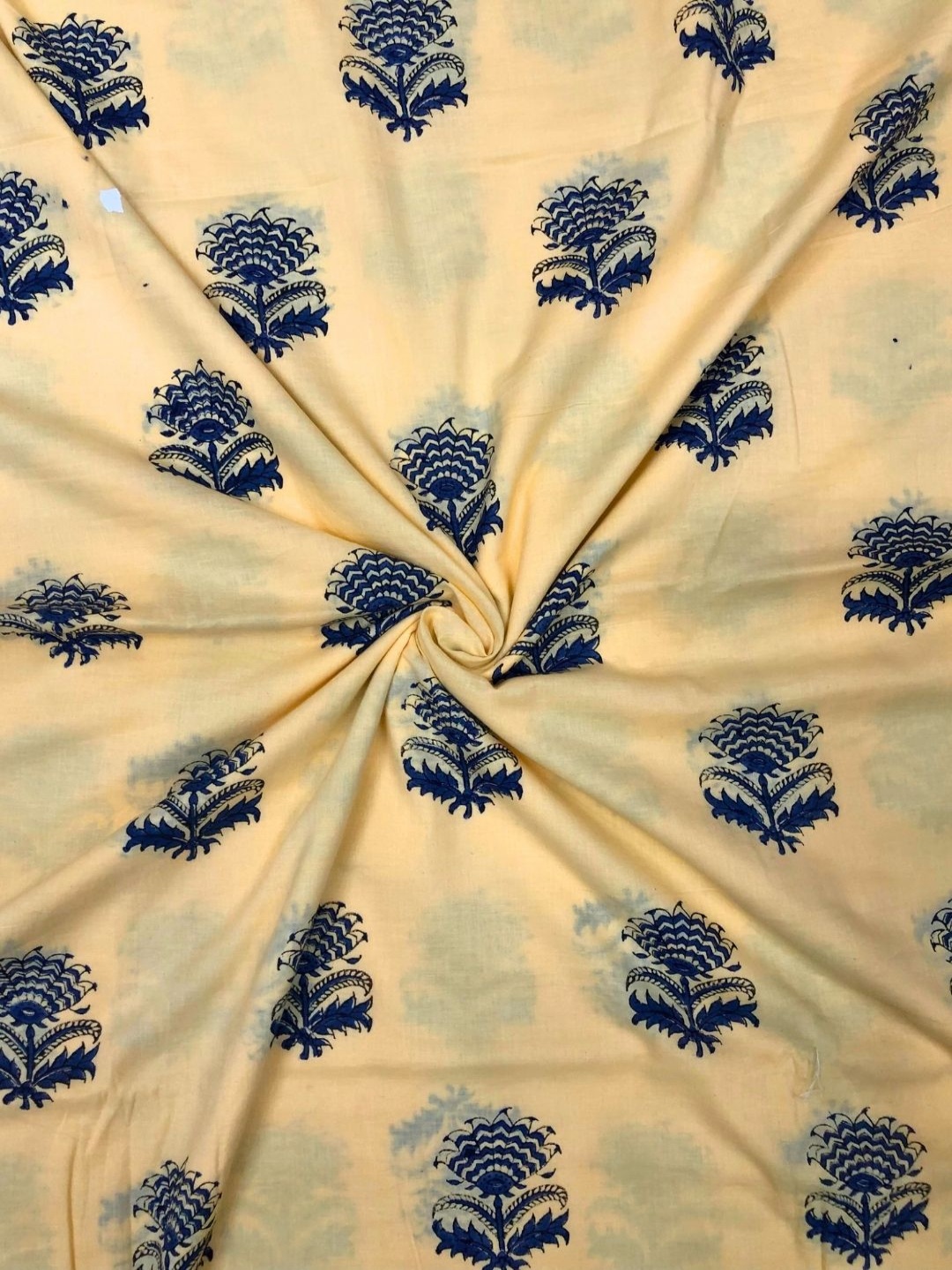 

PALASH Floral Printed Pure Cotton Unstitched Dress Material, Beige