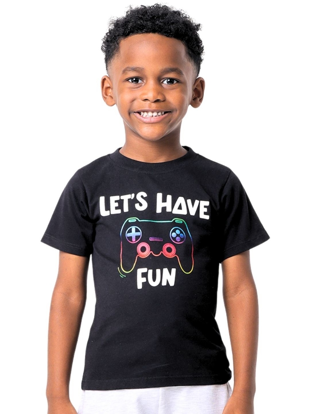 

Nuego Boys Typography Printed Bio Finish Round Neck Cotton T-shirt, Black