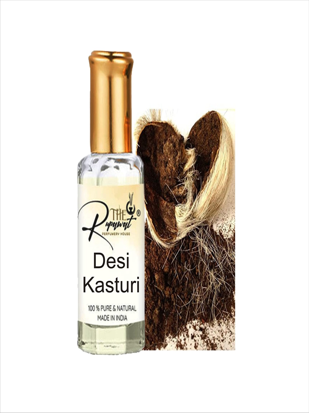 

THE RUPAWAT Perfumery House Desi Kasturi Natural & Alcohol Free Attar - 12 ml, Transparent