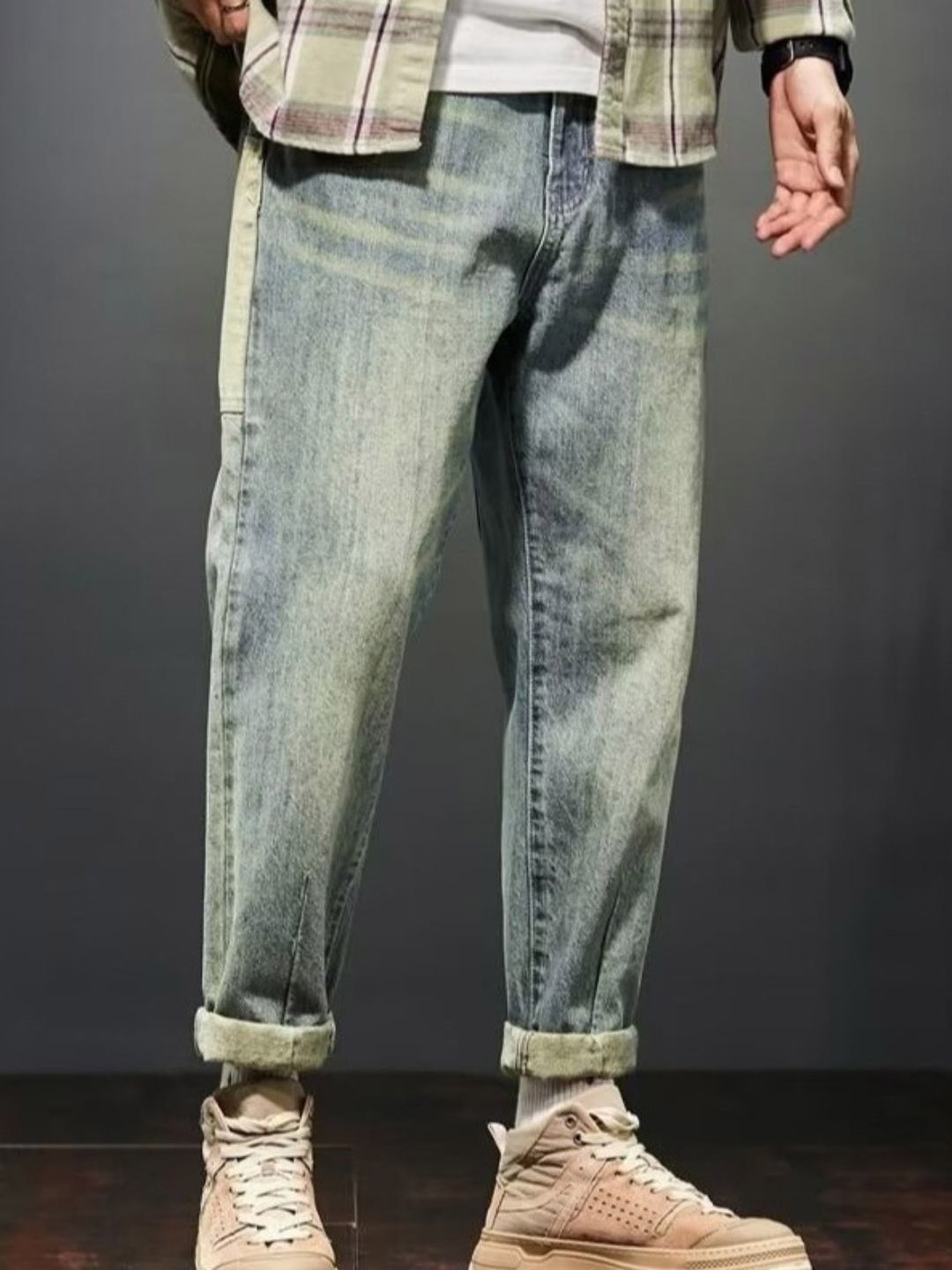 

HERE&NOW Men Light Fade Jeans, Blue