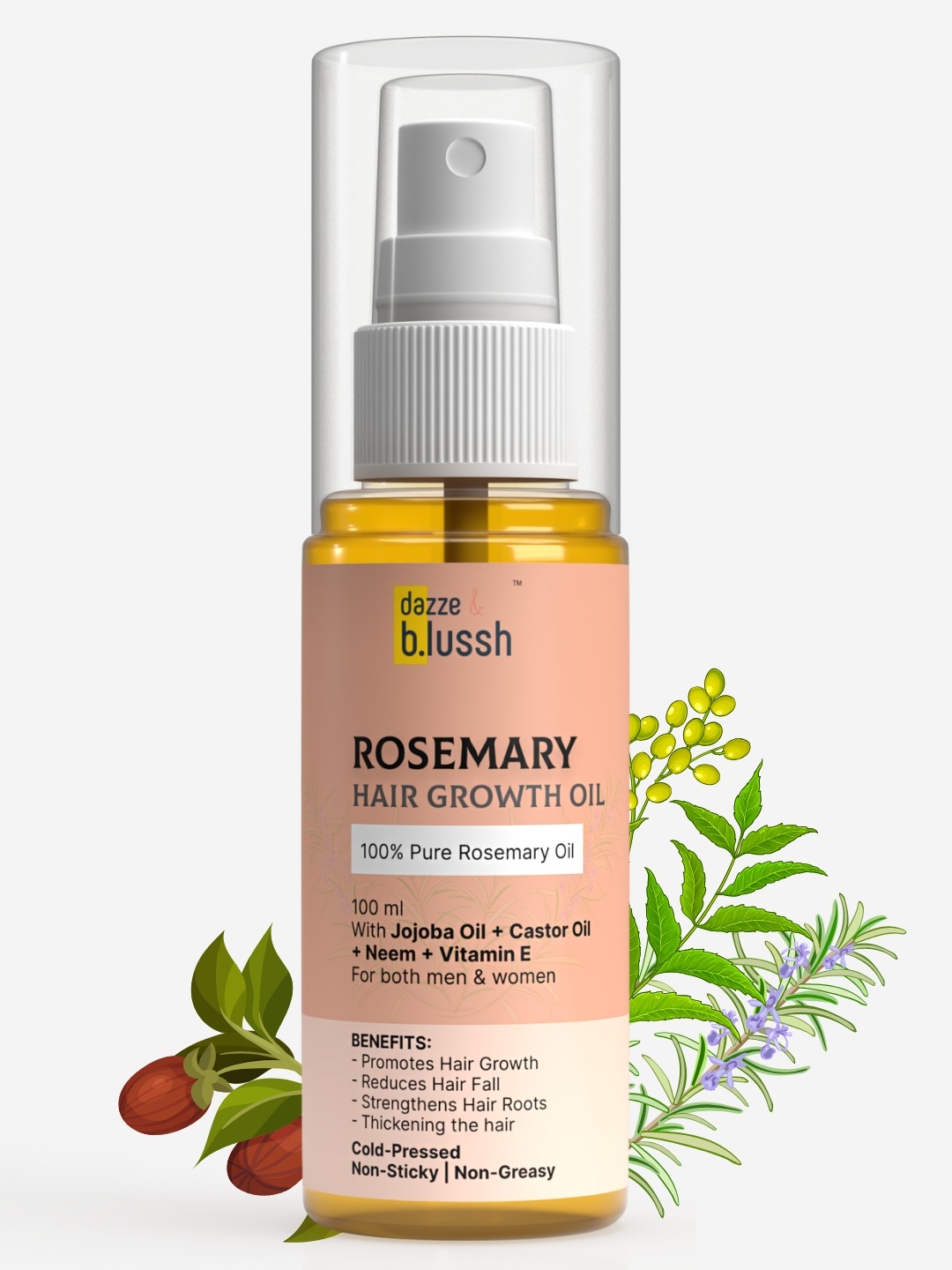 

Dazze and blussh Rosemary Hair Growth Oil - 100ml, Yellow