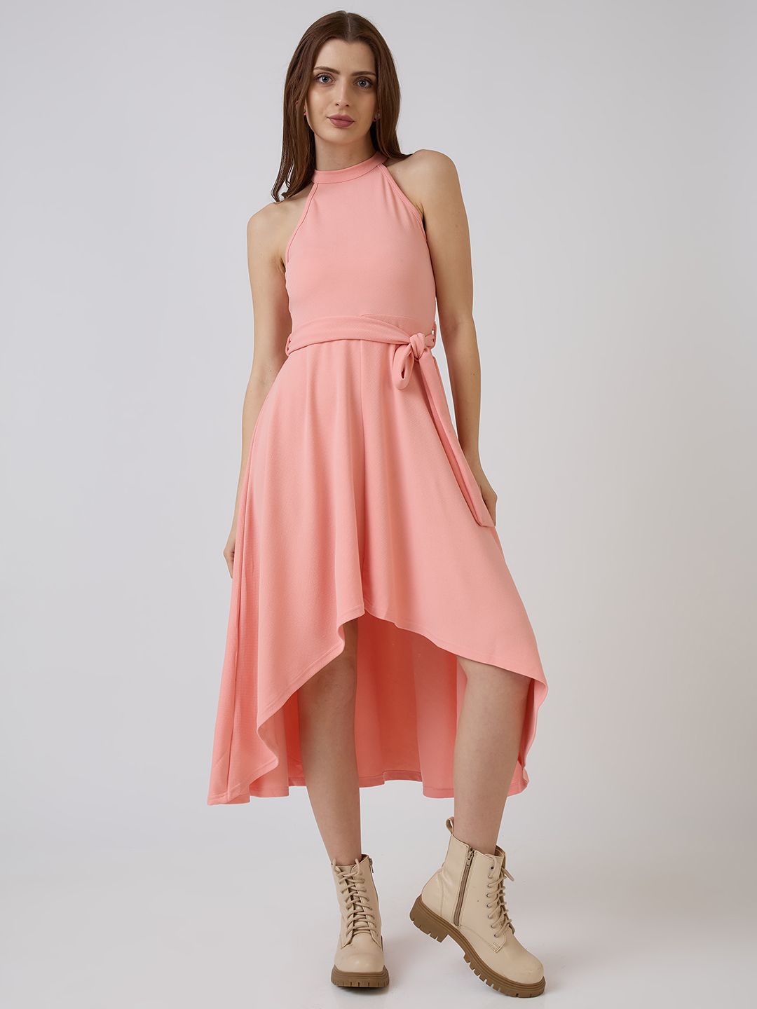 

SZN Fit & Flare Midi Dress, Peach