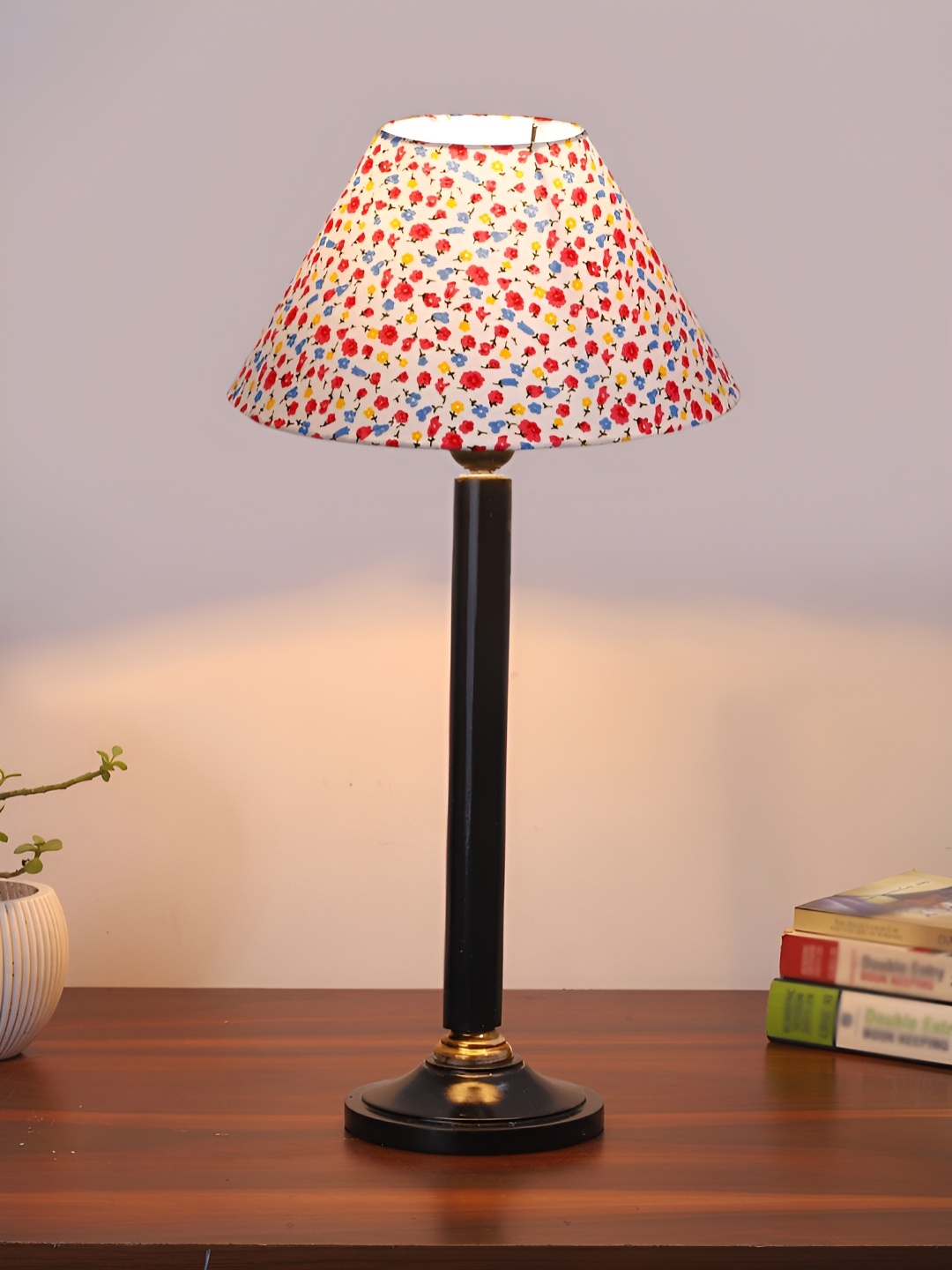 

Devansh White Wooden Frustum Shaped Table Lamp
