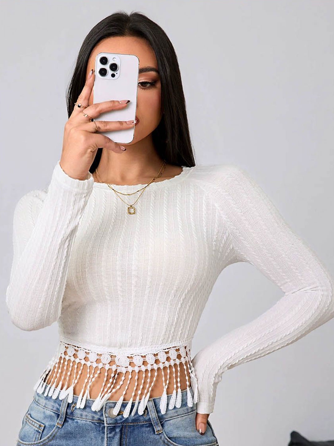 

StyleCast Women Fitted Crop Top, White