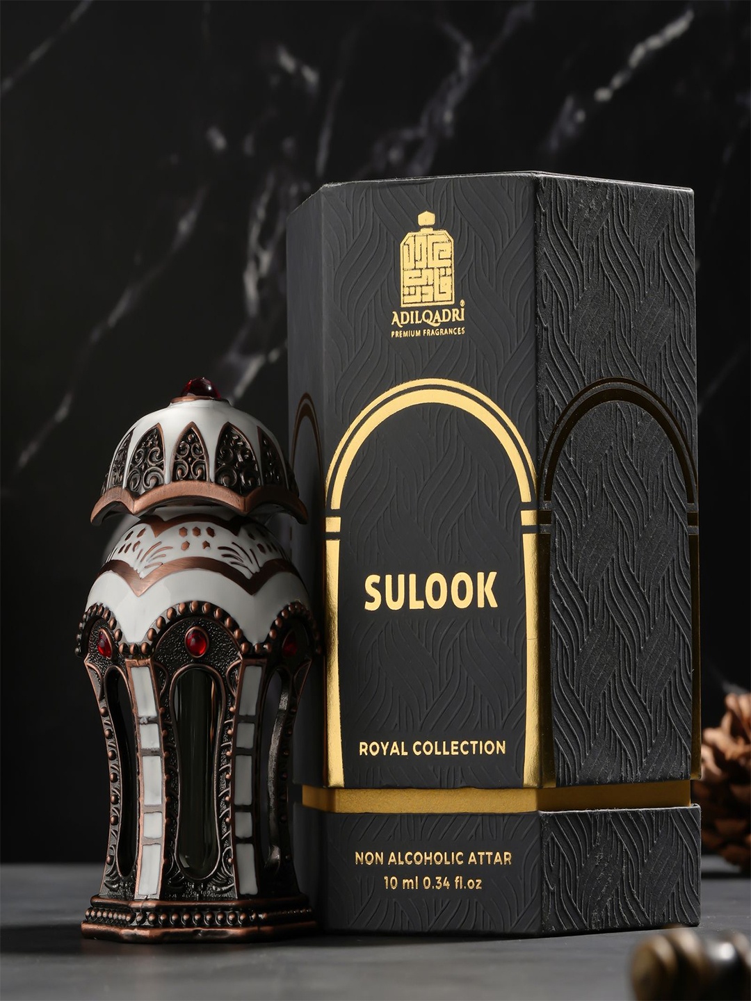 

ADILQADRI Sulook Royal Collection Non-Alcoholic Attar - 10ml, Black
