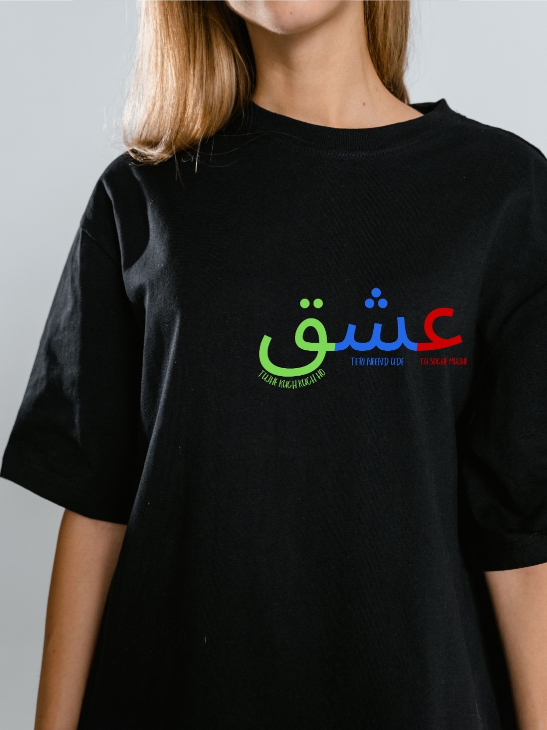 

SALUJA FABRICS Women Printed Pockets T-shirt, Black