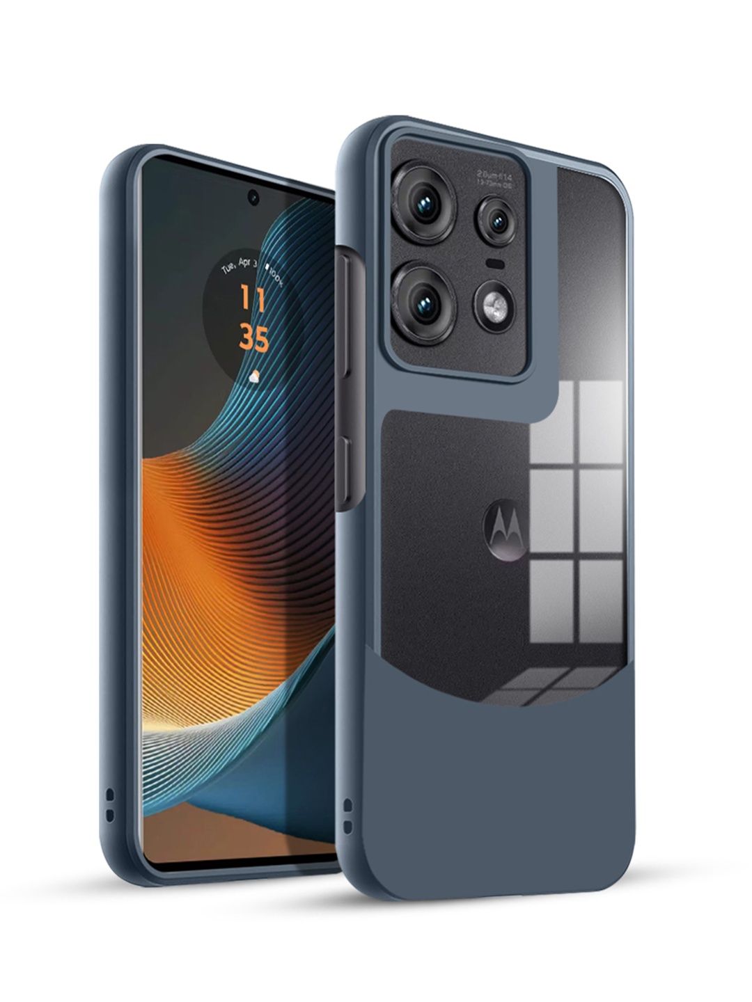 

Karwan Moto Edge 50 Pro Ultra Hybrid Shockproof Back Case, Grey
