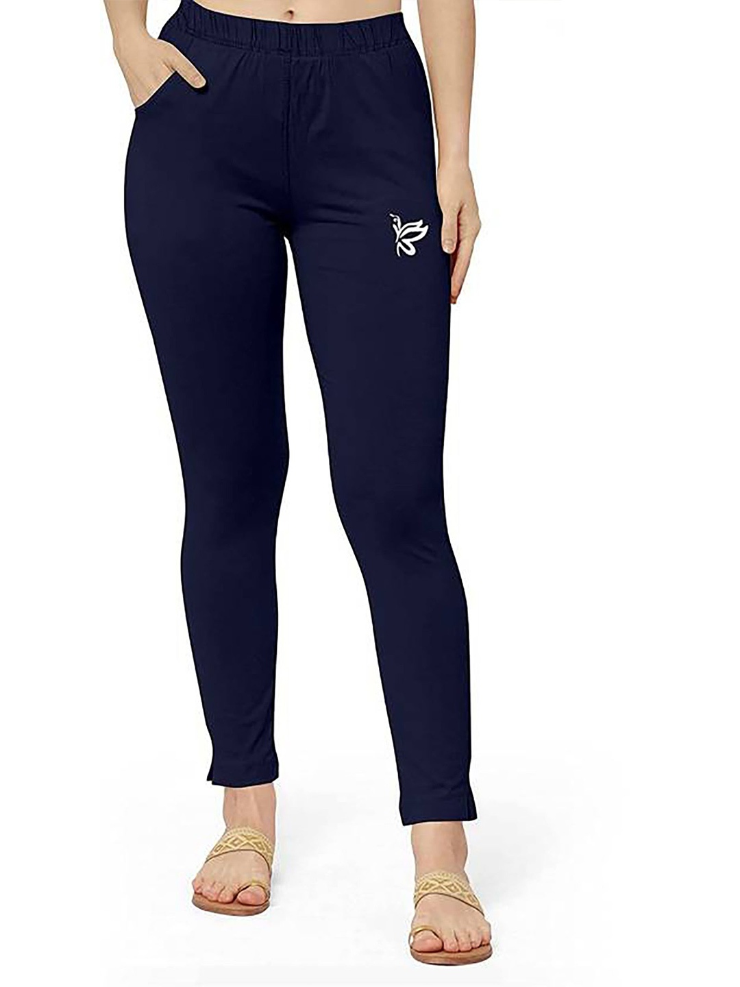 

Ktdd Trading Mid-Rise Ankle-Length Leggings, Navy blue