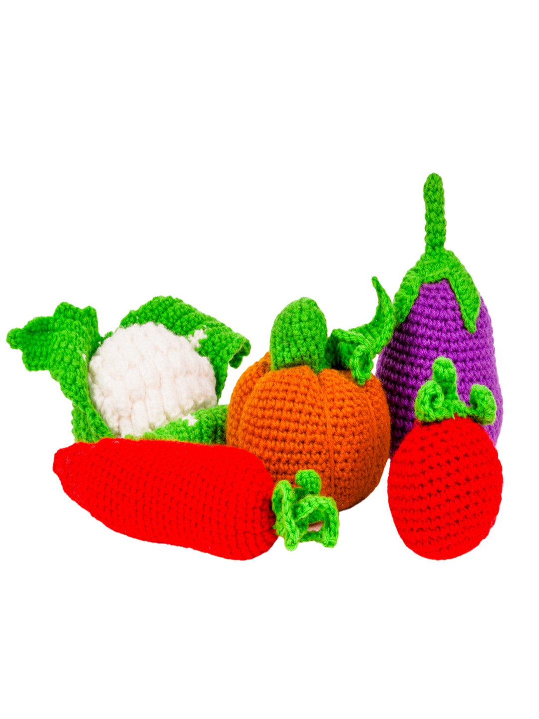 

Nesta Toys Kids Crochet Vegetable Toys Pretend Play Plush Toys, Green