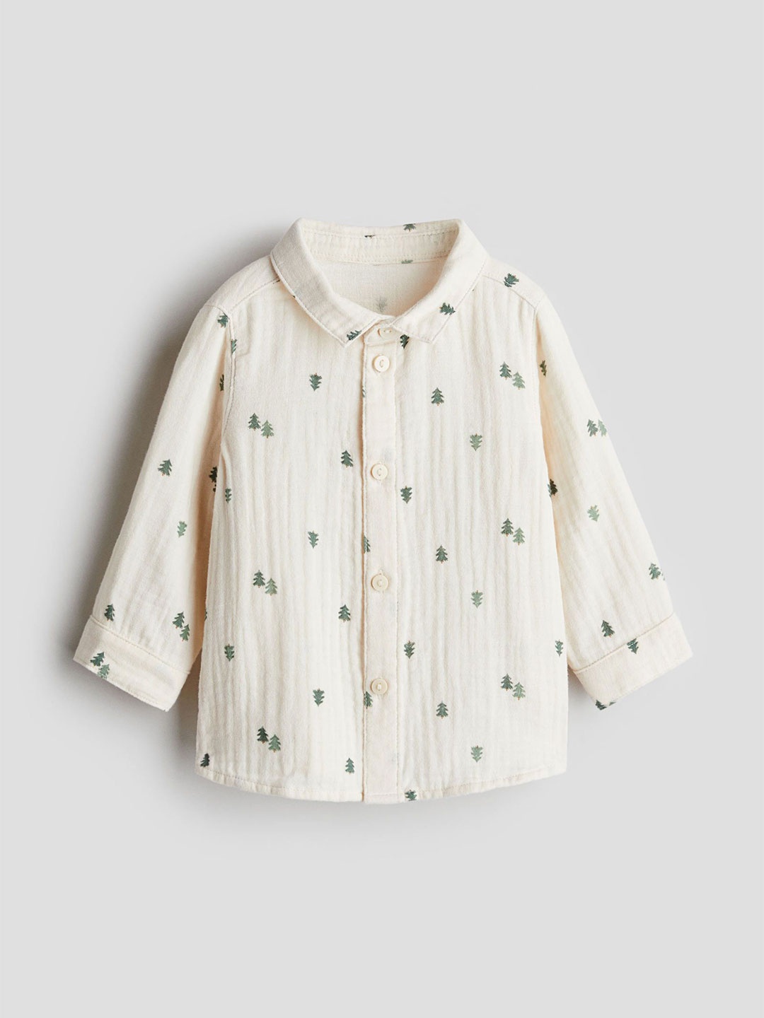 

H&M Cotton Muslin Shirt, White