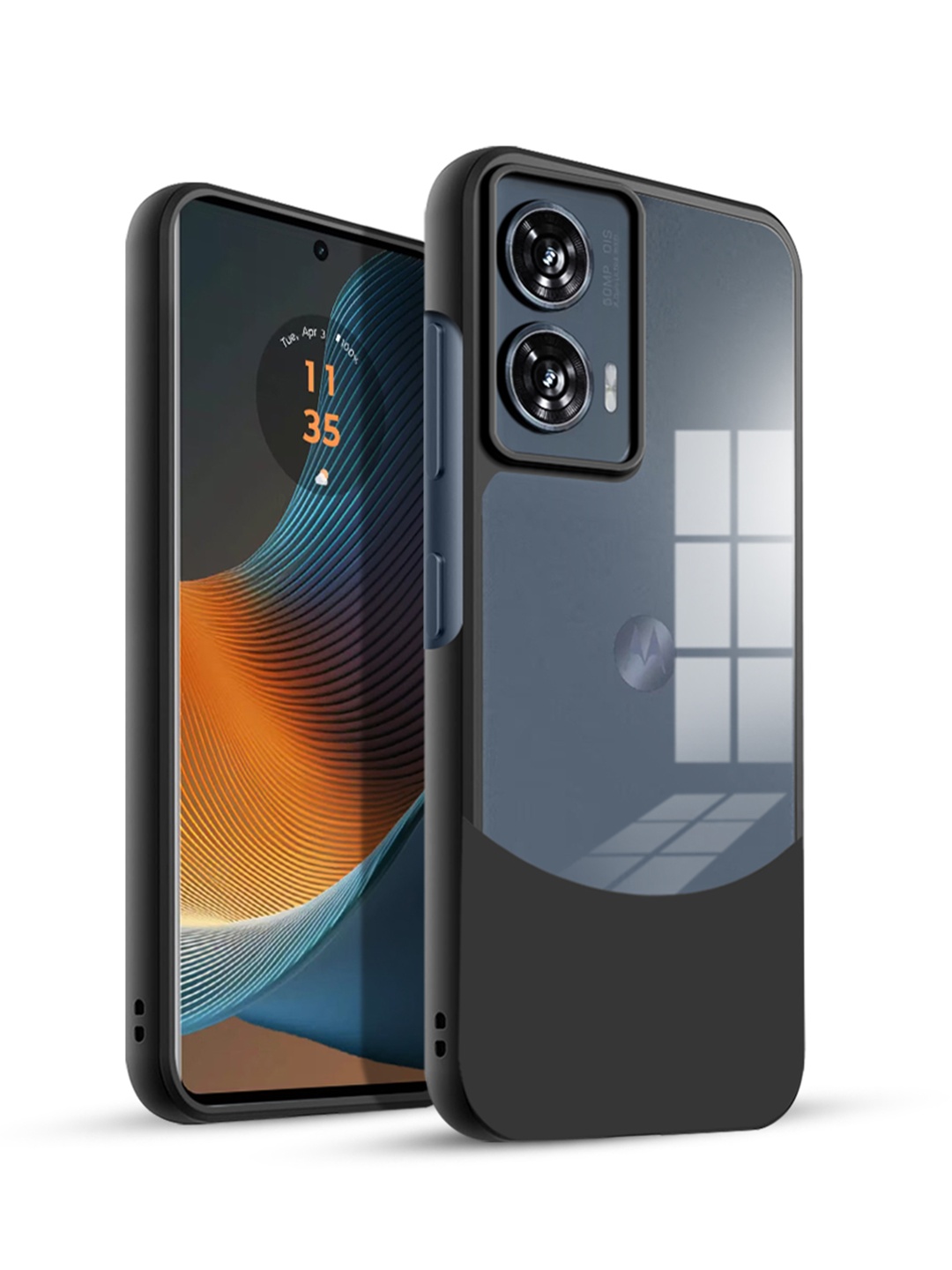 

Karwan Moto Edge 50 Fusion Ultra Hybrid Shockproof Back Case, Black