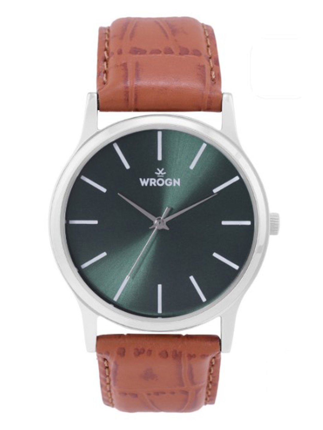 

WROGN Men Analog Watch & Leather Bracelet Gift Set, Green