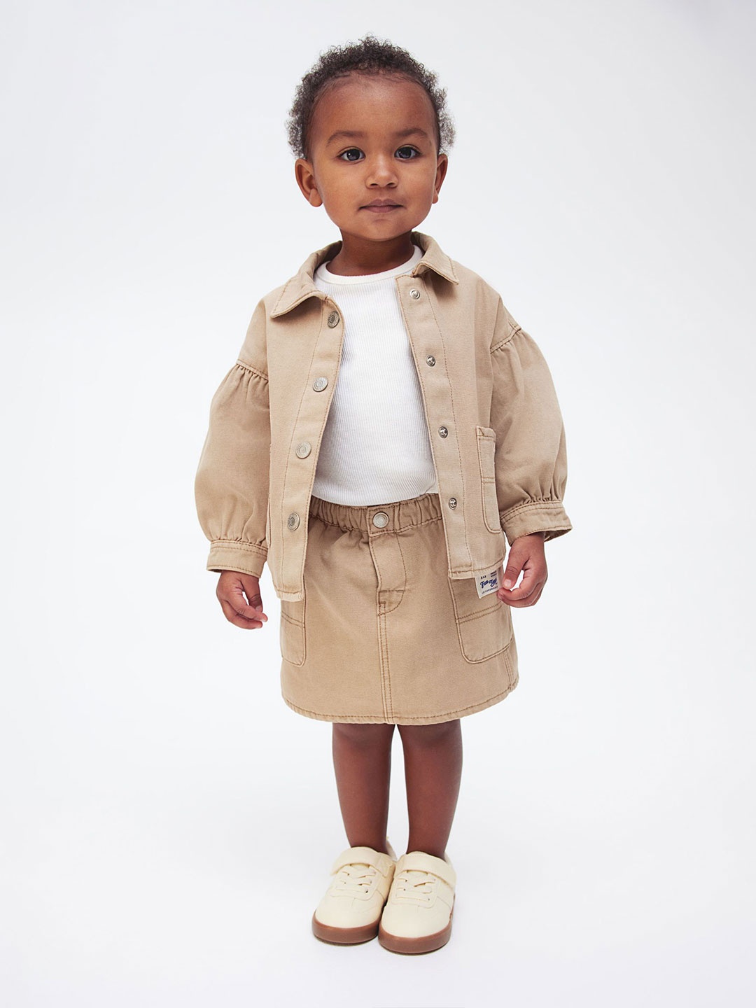

H&M Cotton Overshirt, Beige
