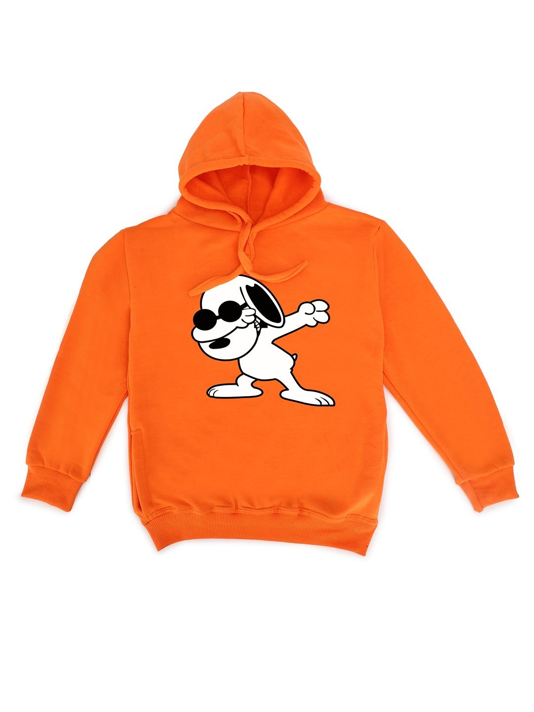 

Fabvio Plus Unisex Kids Printed Hooded Sweatshirt, Orange