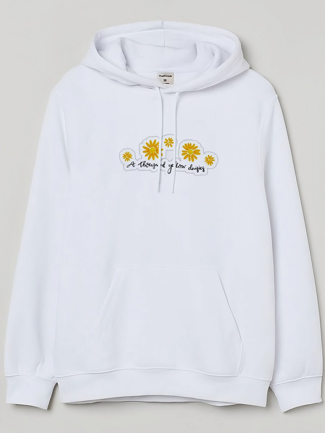 

TheBTclub Men Printed Hooded Sweatshirt, White