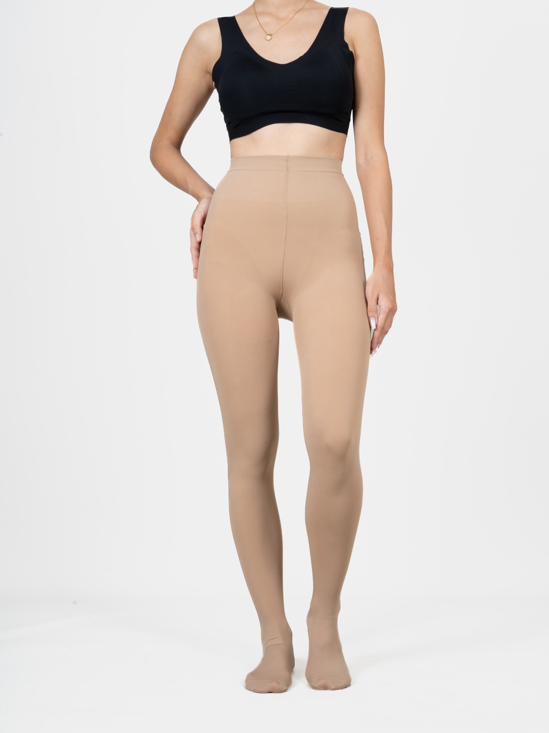 

Shapercult Thigh-High Opaque Stockings, Beige