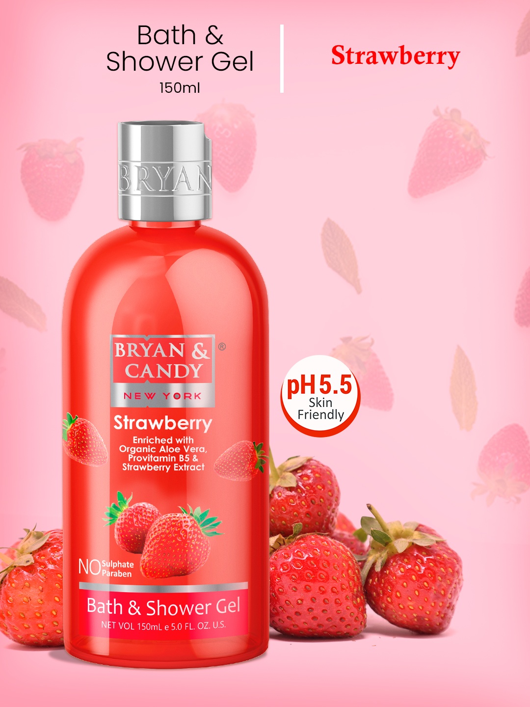 

BRYAN & CANDY NEW YORK Strawberry Shower Gel- 150 ml, Na