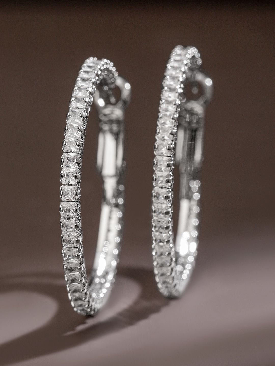 

Rubans Voguish Classic Hoop Earrings, Silver