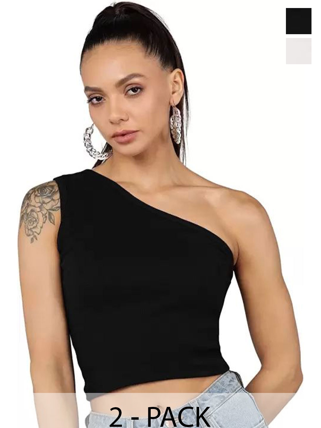 

SRISARAS Tank Crop Top, Black