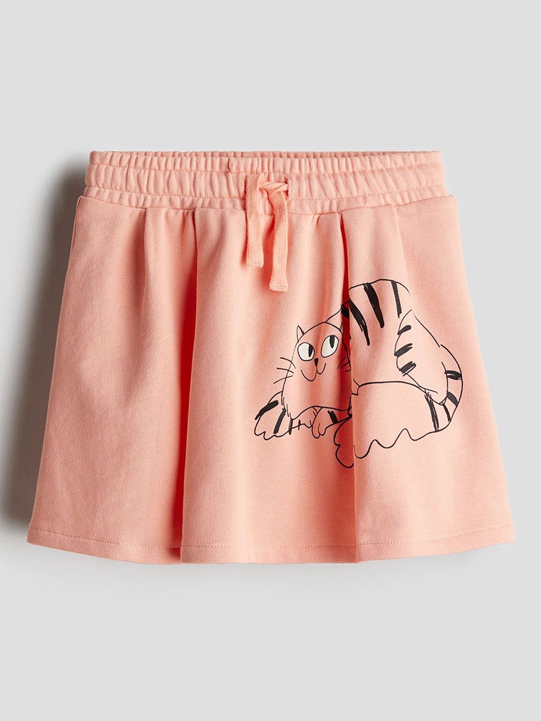 

H&M Girls Pleated Cotton Skirt, Orange