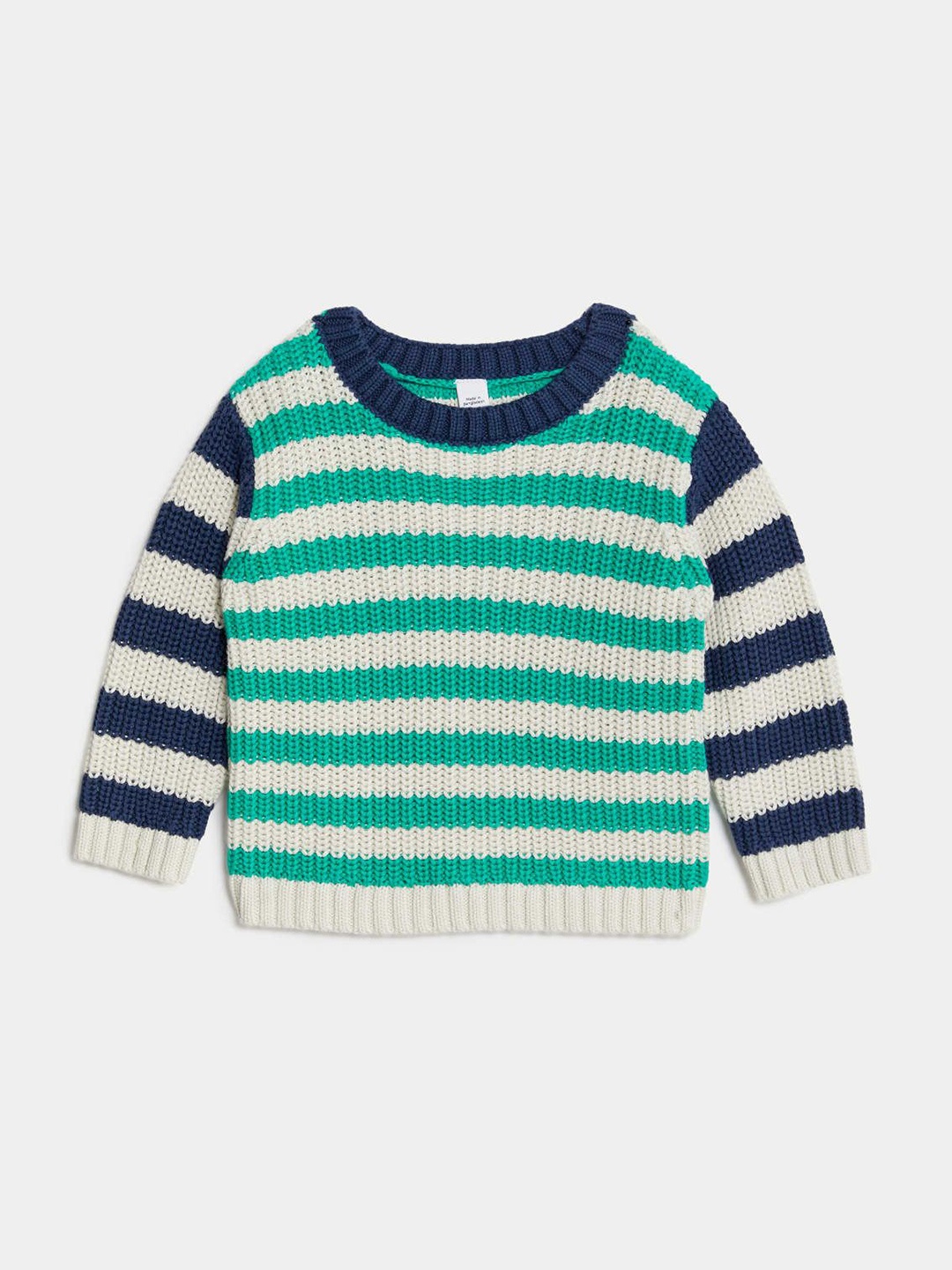 

Marks & Spencer Boys Striped Pullover, Green