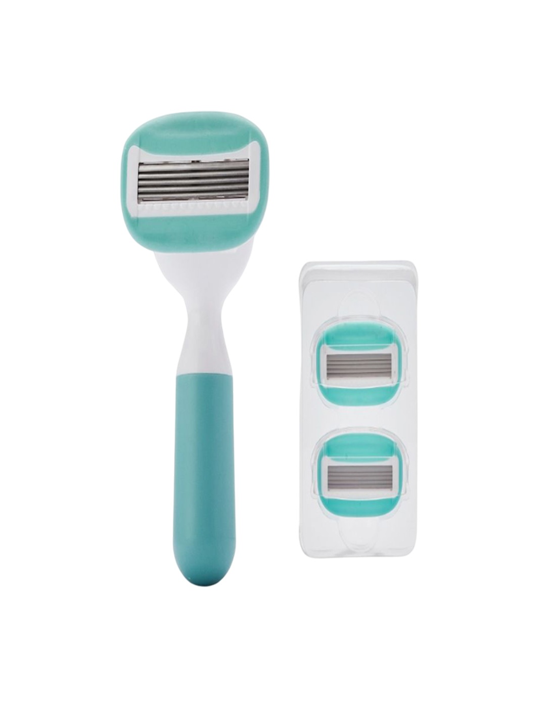 

E1 Pretty Set Of 3 5-Blade Razor & Cartridges Combo For Smooth Shave, Blue