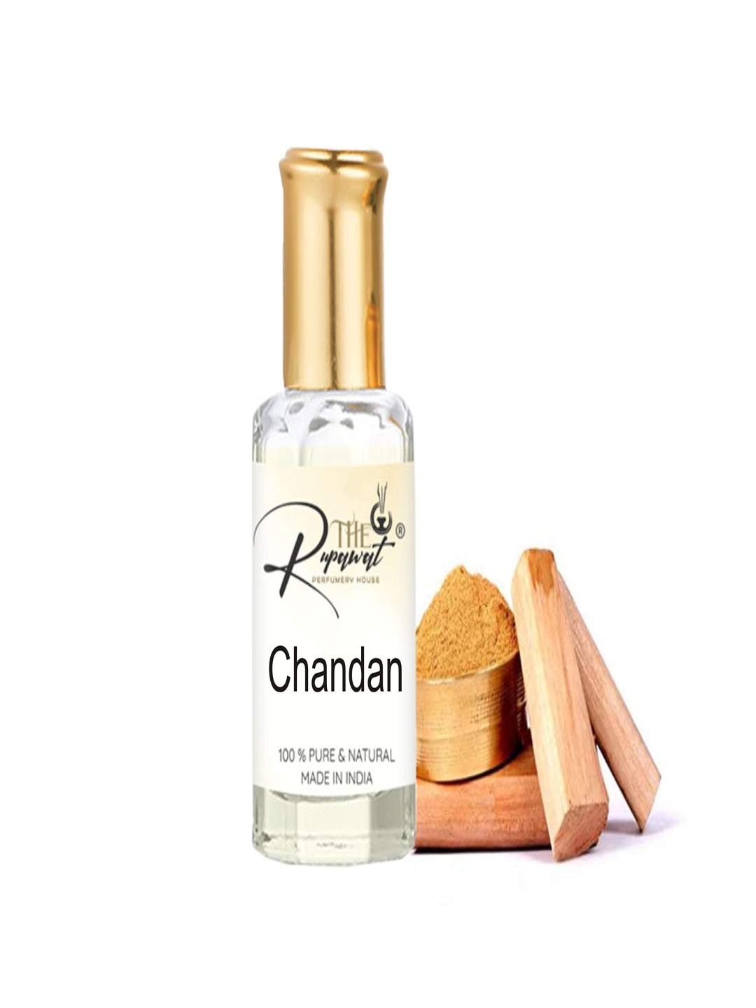 

THE RUPAWAT Perfumery House Chandan Natural Alcohol Free Attar - 12 ml, Transparent