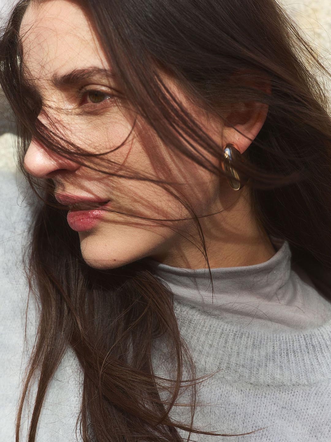 

H&M Heart-Shaped Earrings, Gold
