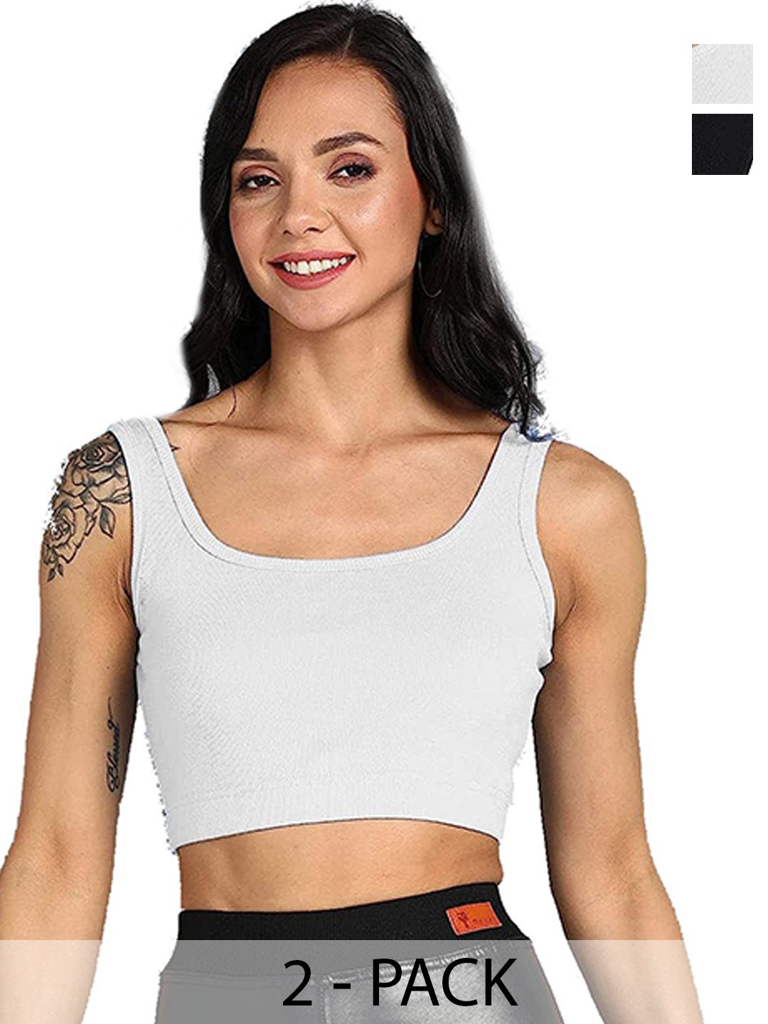 

SRISARAS Tank Crop Top, Black