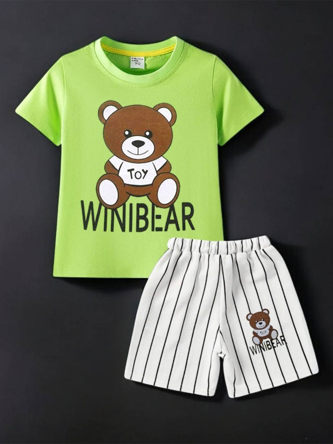 

SG-9 Boys Printed T-shirt with Shorts, Lime green