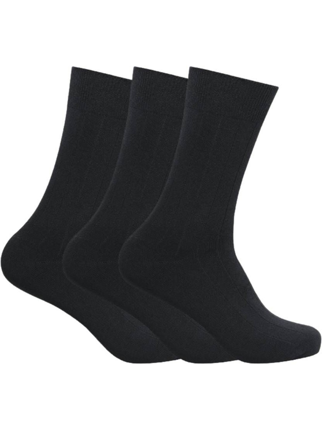 

Camey Men Pack Of 3 Mid Calf Length Socks, Black