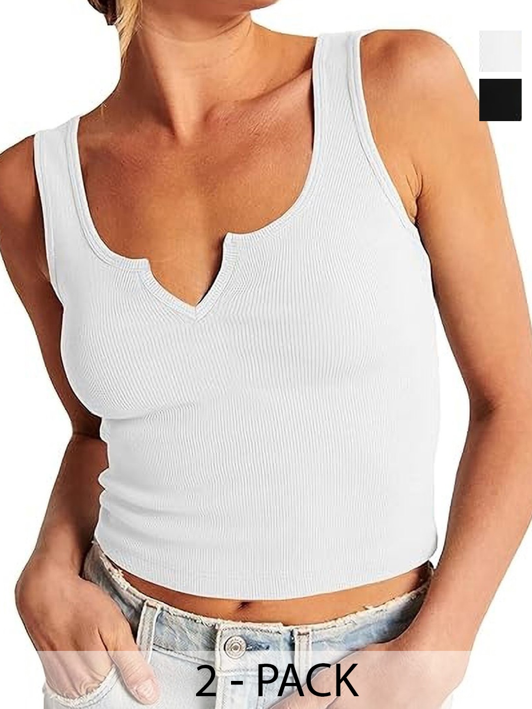 

SRISARAS Halter Neck Tank Top, White
