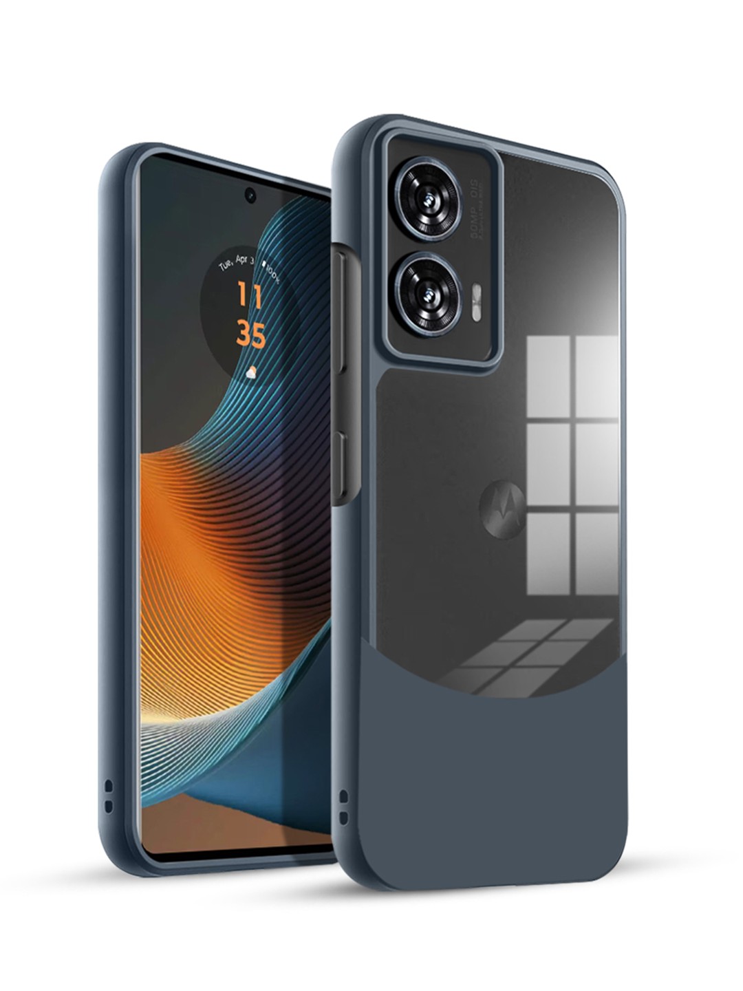 

Karwan Moto Edge 50 Fusion Ultra-Hybrid Shockproof Back Case, Grey
