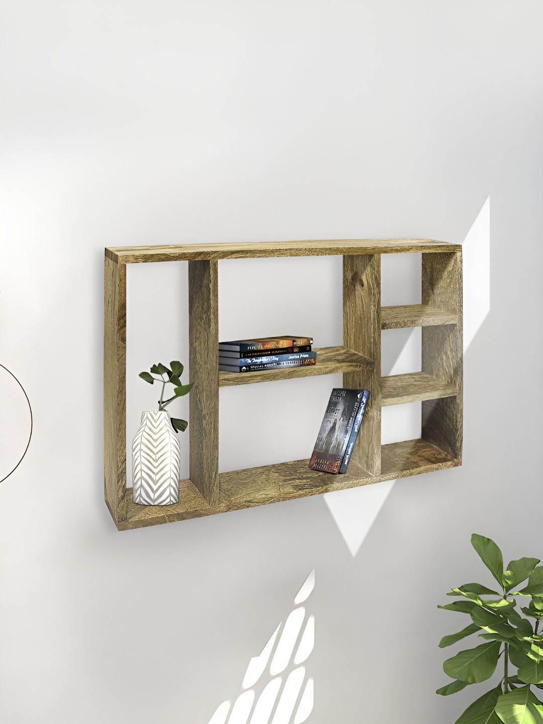

Metalsmith Brown Wooden Wall Shelf