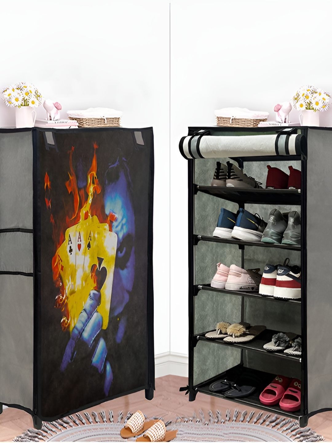 

Urban Choice Printed 5-Tier Rectangle Shoe Rack, Grey