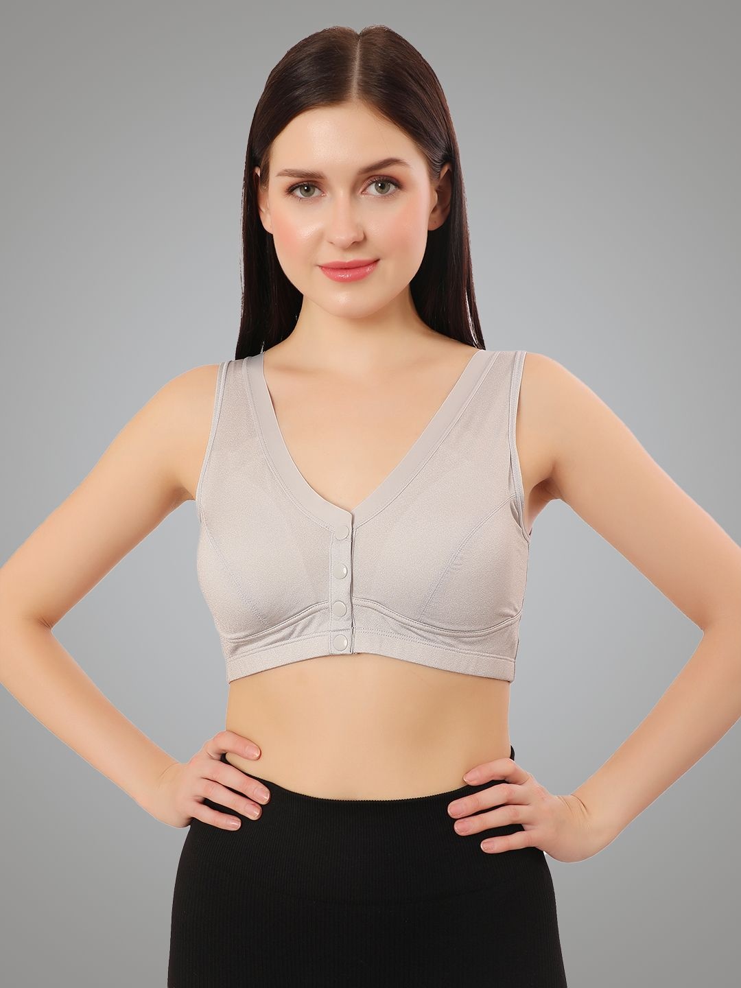 

Bella Voste Women Full Coverage Bra, Grey