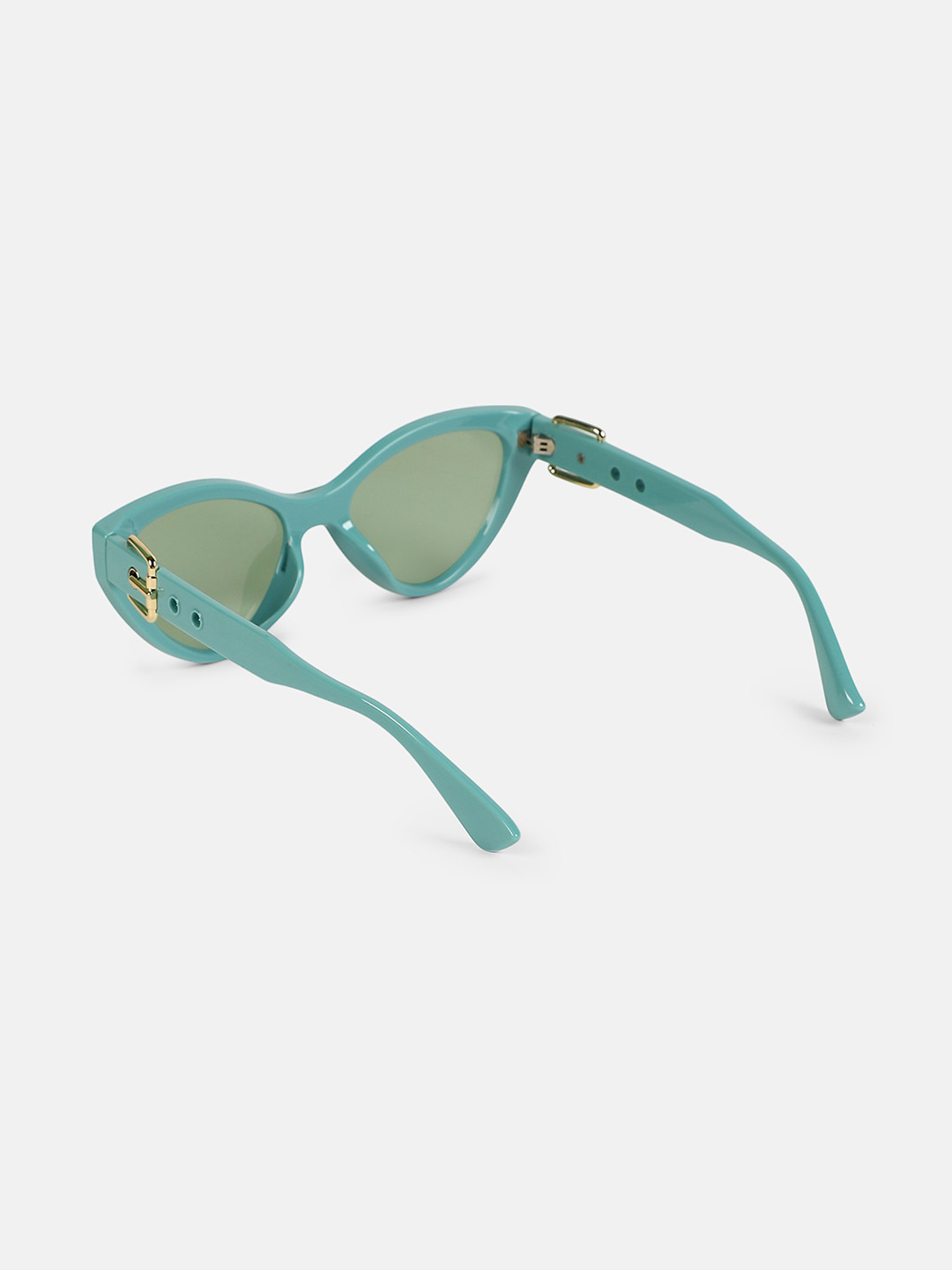 

HAUTE SAUCE by Campus Sutra Women The Gilded Tang-Buckle Cateye Sunglass AW25_HSSG2773, Green
