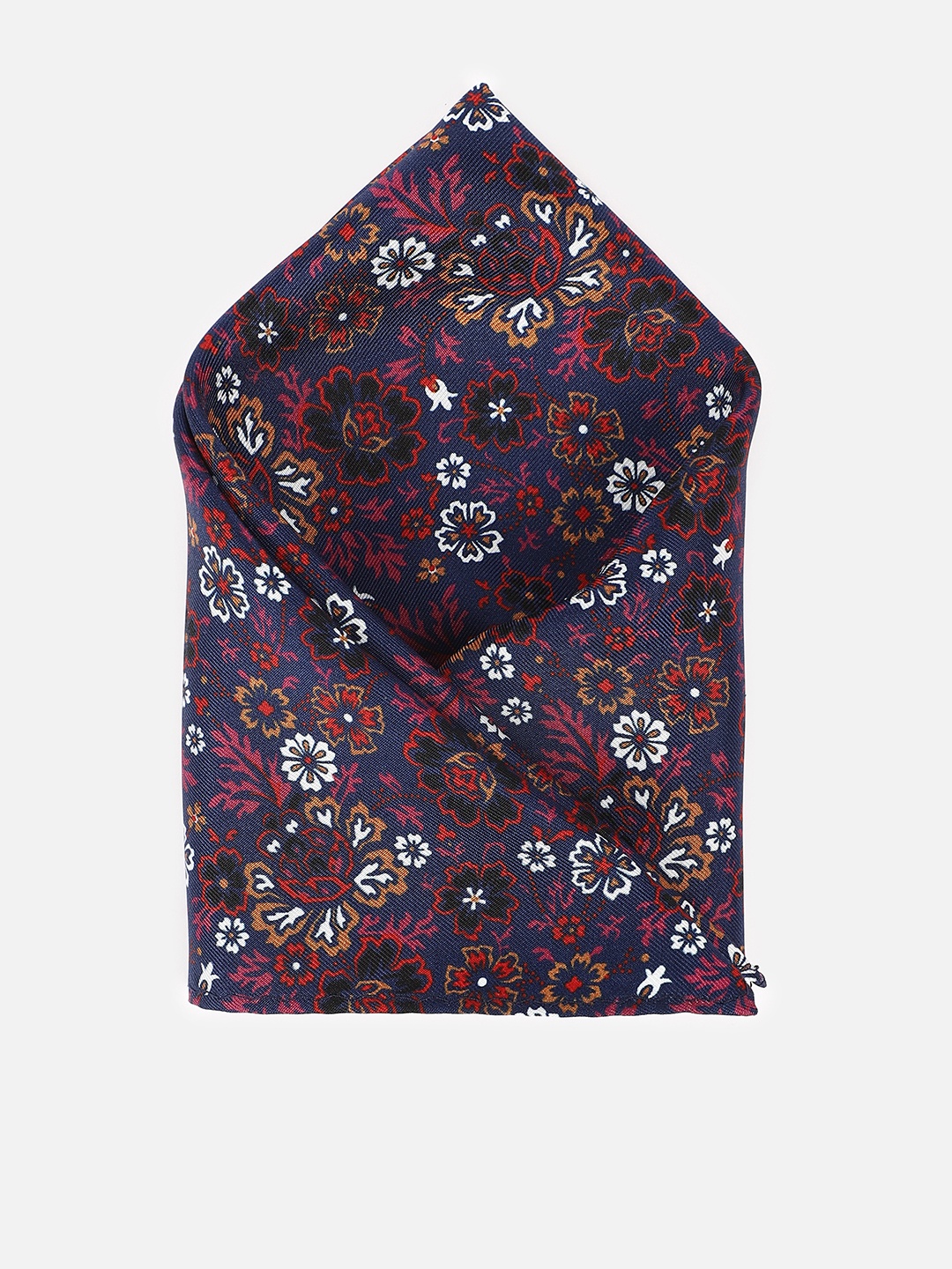 

Van Heusen Floral Printed Microfiber Pocket Squares, Navy blue