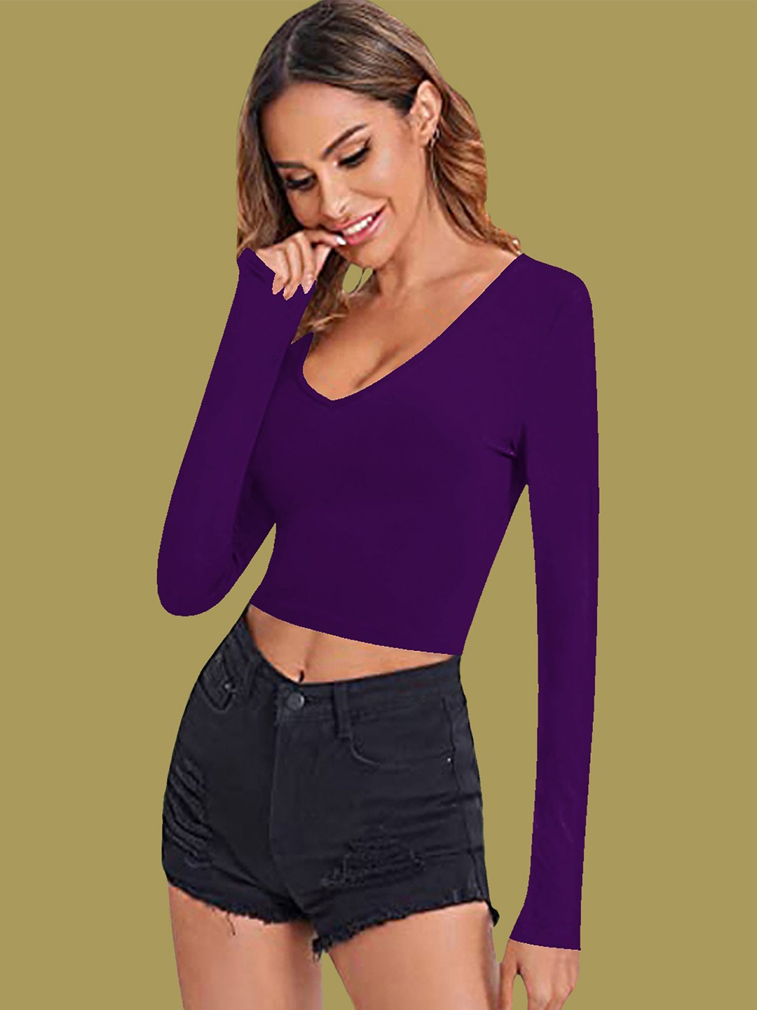 

Dream Beauty Fashion Crop Top, Purple